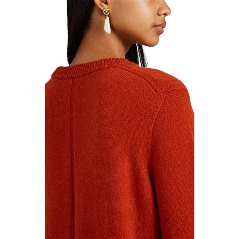 The Row Sibina Wool Cashmere Sweater In Rust Red Lyst