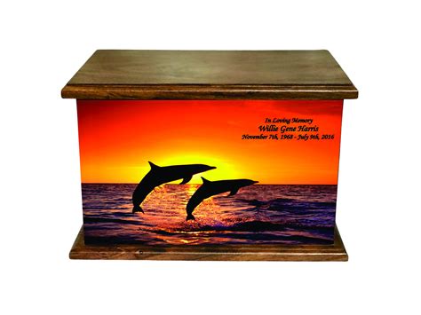 Urn For Human Ashes Wood Funeral Urn Dolphin Wooden Urn With Etsy Canada