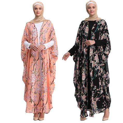 Abaya Robe Dubai Kaftan Islam Qatar Chiffon Muslim Hijab Dress Abayas
