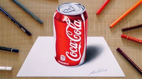 3d drawing coca cola can youtube