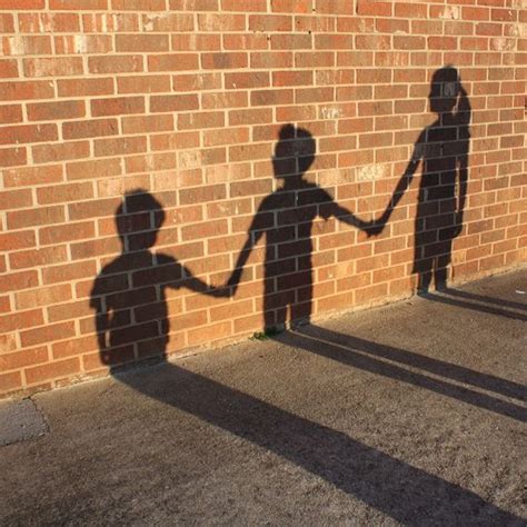 Shadows On A Brick Wall Fun Picture To Take Of The Kids Tracy Can