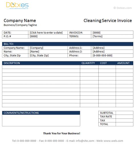 Top 21 Free Cleaning Service Invoice Templates Demplates Invoice