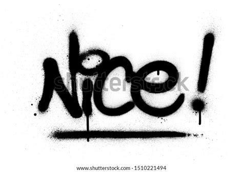 Graffiti Nice Word Sprayed Black Over Stock Vector Royalty Free
