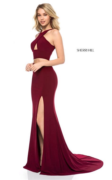 Sherri Hill 51810 Dress In 2021 Piece Prom Dress Jersey Prom Dress Sherri Hill Prom Dresses
