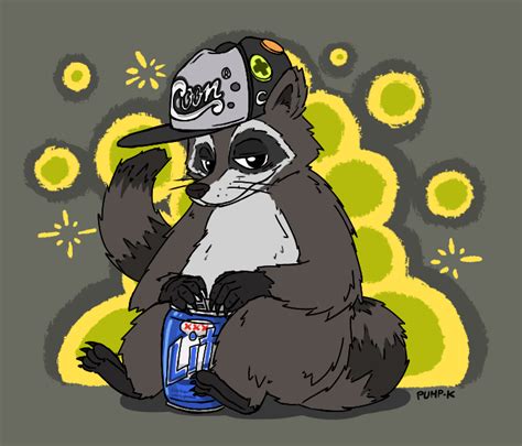 Drunk Raccoon — Weasyl
