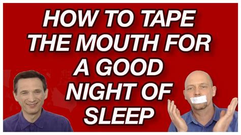 How To Tape Mouth For Good Night Sleep Prevent Nocturnal Oral