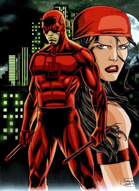 Daredevil And Elektra By Assisezequiel On Deviantart Superhero