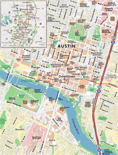 Greater Austin Area Zip Code Map Printable