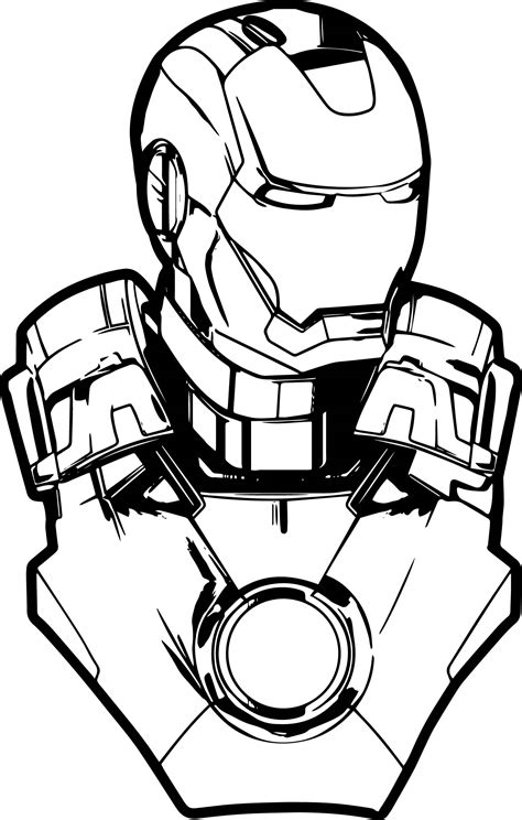 Iron Man Face Coloring Page Coloring Pages