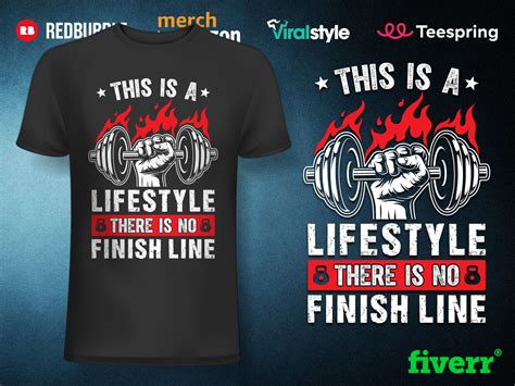 Gym Fitness T Shirt Design Workout Tee By Ahmed Muhaimin Ferdous On