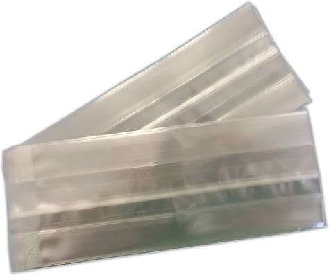 100 7 X 3 X 15 Clear Food Safe Cellophane Cello Bags With Crimped