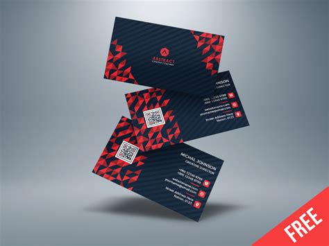 Free Business Card Download Ai By Hasaka On Dribbble