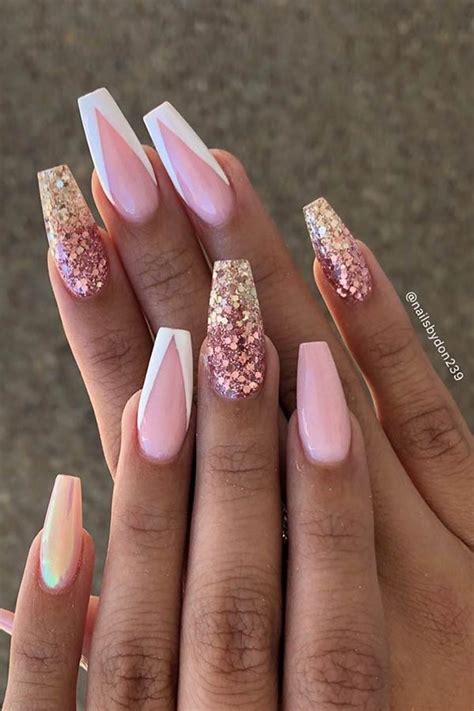 Fall French Tip Nails Coffin Short