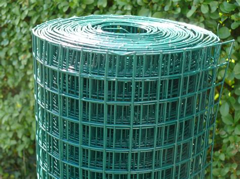 Welded Wire Mesh Roll 09x10m Green Plastic Pvc Coated Plant Pet