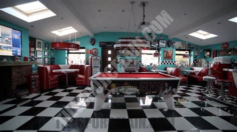 A stunning resort located in st lucia, overlooking anse chastanet. Retro style diner with Black and White Porcelain Tiles ...