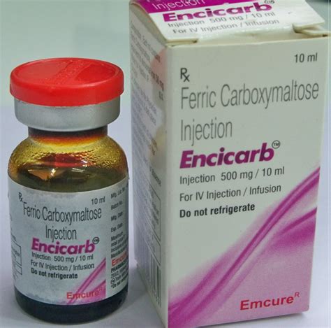 Ferric Carboxymaltose Injection Encicarb 500 Mg10 Ml Usage Clinical