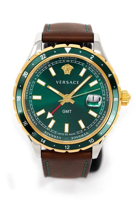 Versace Hellenyium Gmt Green Leather No Reserve Price Catawiki