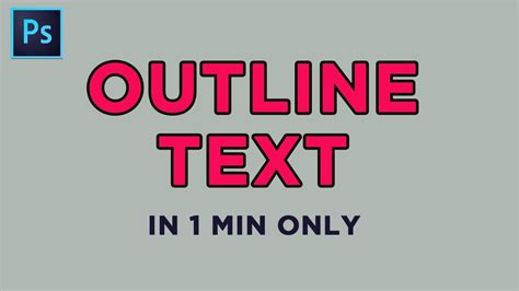 How To Outline Text In Photoshop Outline Text Photoshop Tutorial