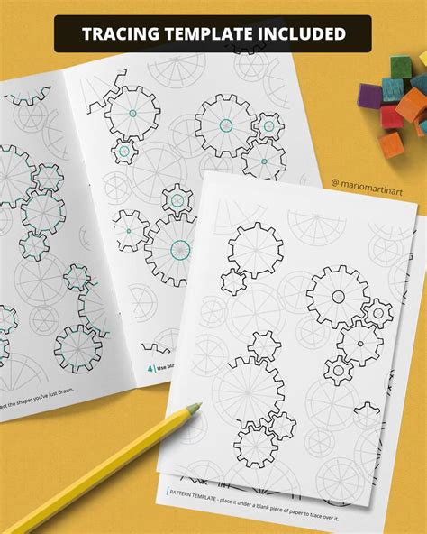 Gears Pattern Drawing Guide How To Draw Steampunk Patterns Etsy