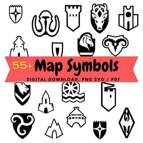 55 Skyrim Map Icons Logo Outline And Silhouette Files Svg Pdf Png File