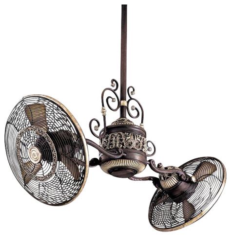Available with bronze, brown, and brushed nickel finishes, these fans feature a dual construction that lets you aim the airflow for maximum results. Minka-Aire Traditional Gyro 1-Light Dual Motor Ceiling Fan ...
