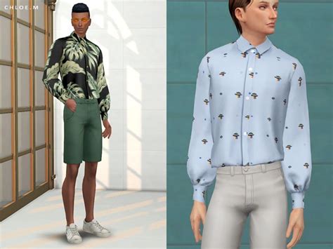 Chloem — Chloem Blouse Male 02 Created For The Sims4 14 Sims 4