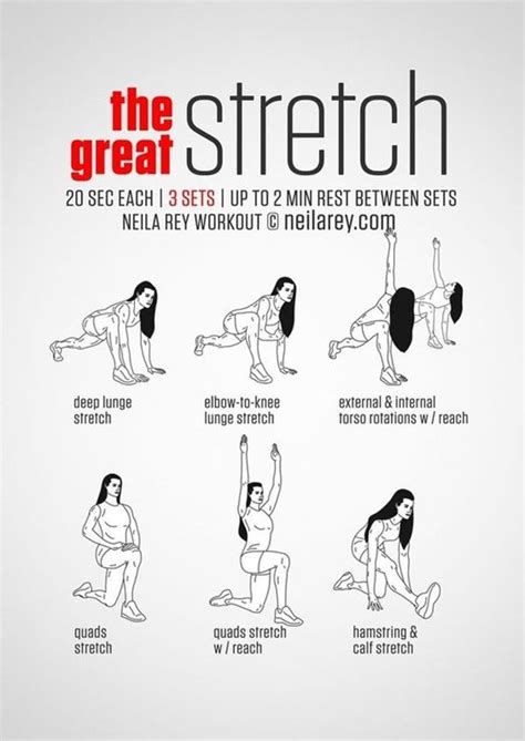 20 Charts Of Post Workout Stretches To Prevent Injuries