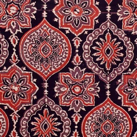 Ajrak Fabrics Hand Blocks Print Ajrak Fabrics Buy Online From