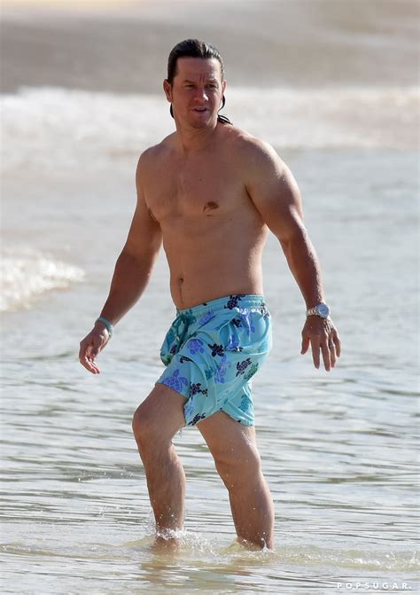 Mark Wahlberg Shirtless On The Beach In Barbados 2016 POPSUGAR Celebrity