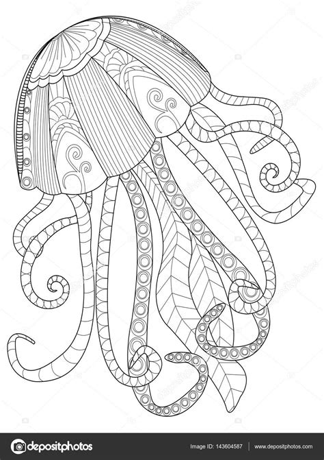 Mandala Coloring Pages Jellyfish Coloring And Drawing