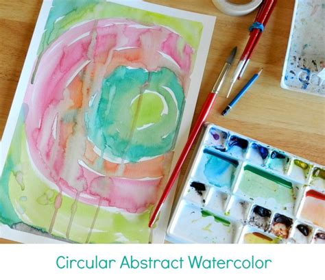 Circular Abstract Watercolor Tutorial