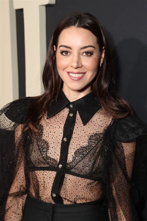 Aubrey Plazas Red Carpet Look Features A Chic See Through Top