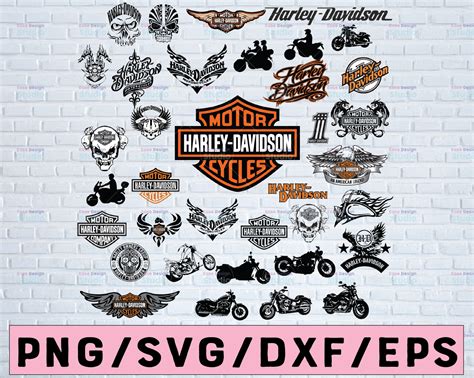 FILES Harley Davidson BUNDLE SVG PNG DXF Harley Davidson Logo SVG PNG DXF Harley