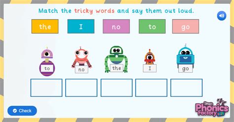 Phonics Phase 2 Set 5 Tricky Words Game In The Phonics Factory