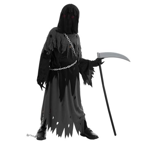 Spooktacular Creations Child Unisex Glowing Eyes Reaper Costume For