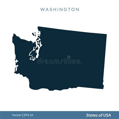 Washington State Icon Map Shape Stock Illustration Illustration Of
