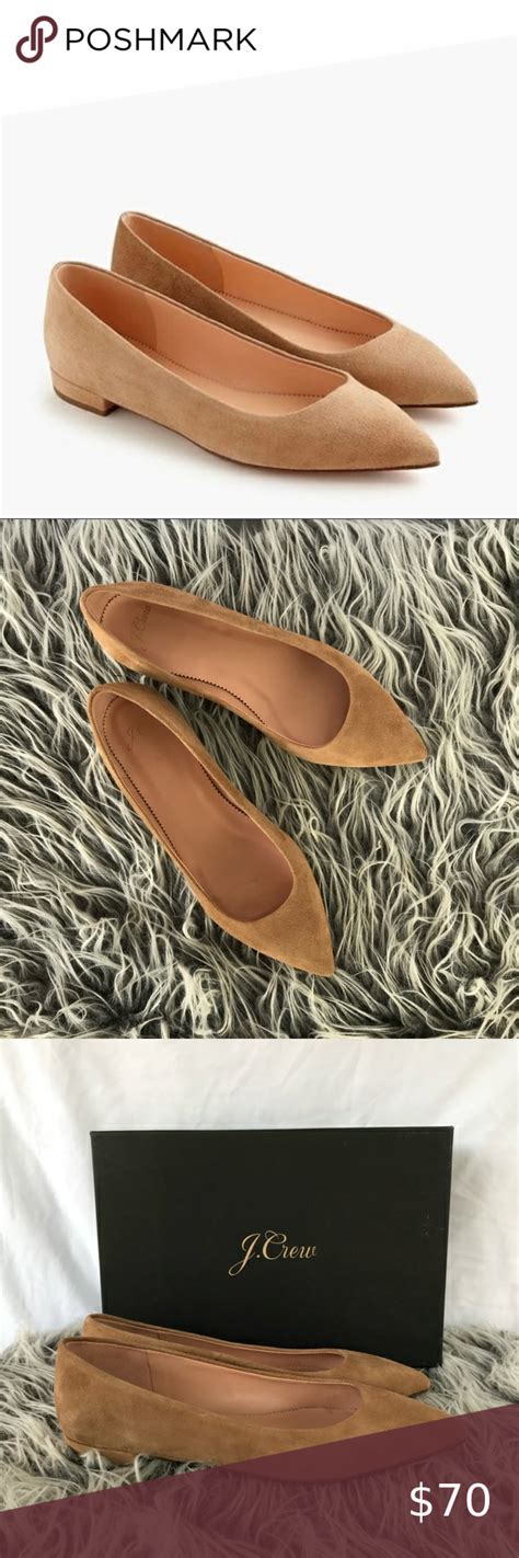 J Crew Tan Suede Pointed Toe Flats Pointed Toe Flats Tan Suede Toe Flats