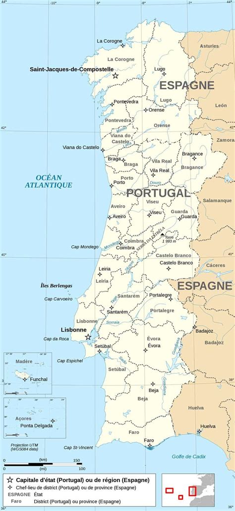 Portugal is bordered by the atlantic ocean to the west portugal is one of nearly 200 countries illustrated on our blue ocean laminated map of the world. Map of Portugal | Map of Europe | Europe Map