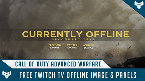 Free Call Of Duty Advanced Warfare Twitch Offline Image And Pannels Psd