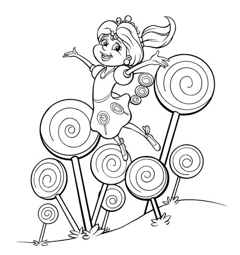 Candyland Coloring Pages Free Printables Templates Printable Download