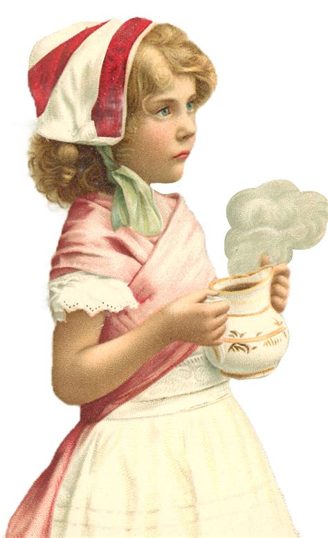 Girl Maid Retro Vintage Pot Sticker By Marieantoinette2