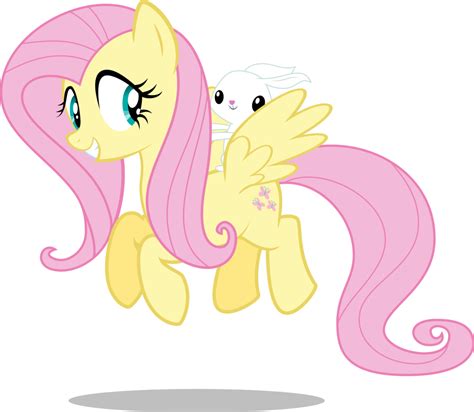 Mlp Fluttershy And Angel Flying By Mewtwo Ex On Deviantart
