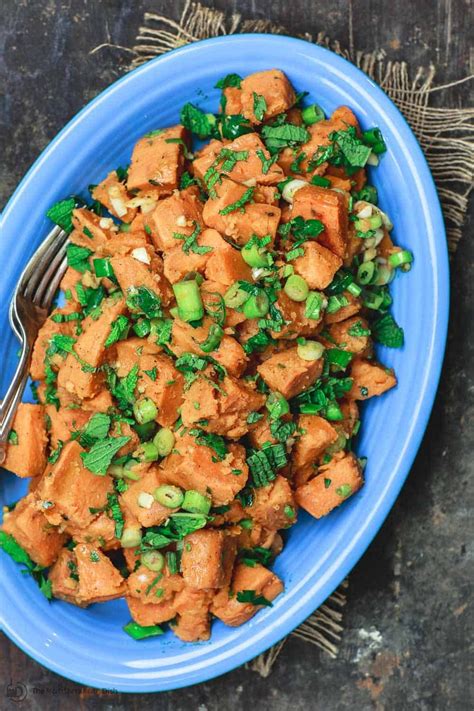 Sweet potatoes have amazing medicinal properties that are vital for diabetics. Simple sweet potato recipe served with fresh herbs, garlic ...