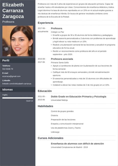 Currículum De Profesor Ejemplos Y Guía Paso A Paso