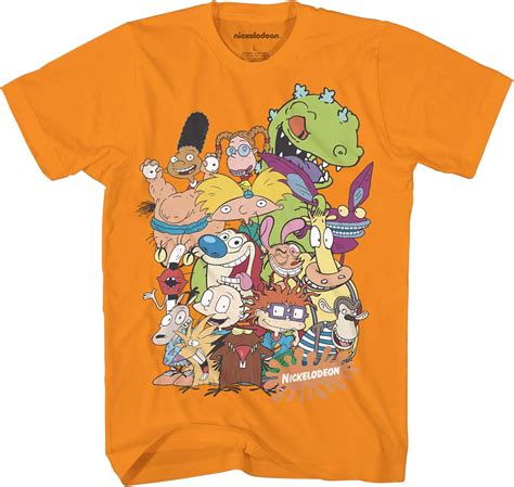 Nickelodeon Unisex Adult Mens Classic Nick 90s Show Characters T Shirt