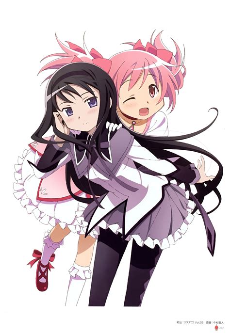 Homura Akemi And Madoka Kaname Madoka ♥magica Madoka Magica Mahō