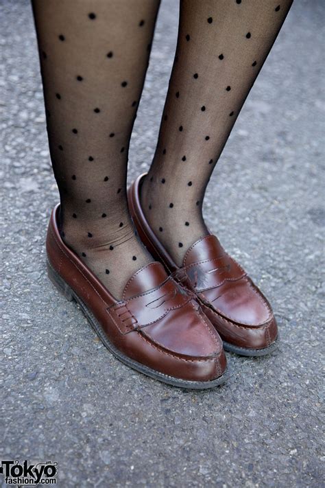 The footwear has textured and patterned outsole. Harajuku Girls w/ Derby Hats, Leopard Skirt & Eyeball Backpack