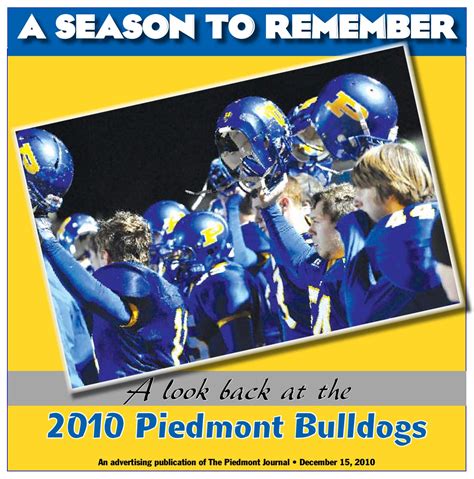 Piedmont Bulldogs A Season To Remember By Consolidated Publishing Co