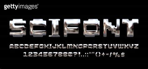 Chrome Y2k 3d Techno Font 90s Retro Futuristic Letters And Numbers 이미지