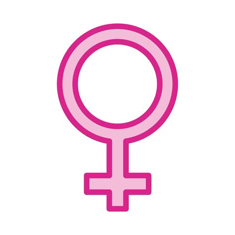 Línea De Símbolo De Género Femenino Y Estilo De Relleno 2567514 Vector